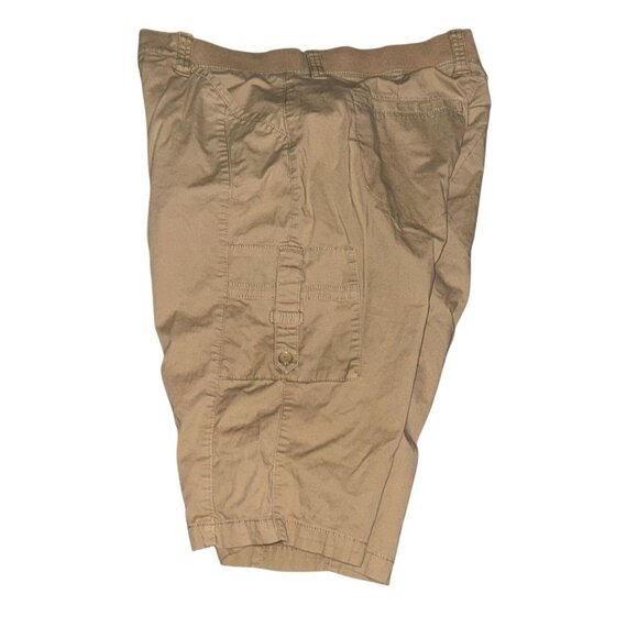 Lee Relaxed Fit Mid Rise Cargo Shorts Petite Khaki - Picture 4 of 8